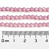 Baking Paint Transparent Glass Beads Strands DGLA-F029-J4mm-04-5