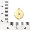 Brass Micro Pave Clear Cubic Zirconia Connector Charms KK-M303-04G-07-3