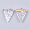 Electroplate Natural Quartz Crystal Pendants X-G-S344-49E-2