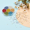 7 Colors Glass Round Seed Beads SEED-YW0001-24A-01-7
