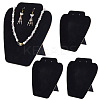 Velvet & Wood Jewelry Nceklace Display Stands NDIS-WH20005-01-1