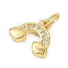 Brass Micro Pave Cubic Zirconia Pendants KK-L231-01G-01-2