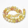 Dyed Natural Fire Crackle Agate Beads Strands G-Q462-127D-8mm-2