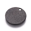 304 Stainless Steel Textured Pendants STAS-I098-01-12mm-B-2