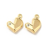 Brass Micro Pave Cubic Zirconia Charms KK-Q809-02G-1