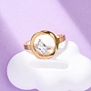 304 Stainless Steel Adjustable Cuff Rings for Women RJEW-B126-06G-02-2