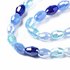 Electroplate Glass Beads Strands X-EGLA-N002-09A-3