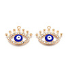 Rack Plating Light Gold Tone Alloy Enamel Pendants LS-PALLOY-T077-221-2