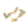 Brass Micro Pave Cubic Zirconia Pendants KK-C132-14G-2