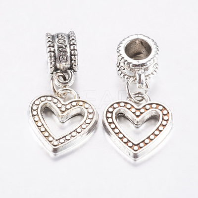 Tibetan Style Alloy European Dangle Charms PALLOY-F199-38AS-1