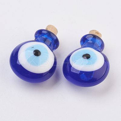Handmade Lampwork Perfume Bottle Pendants LAMP-P044-H05-1