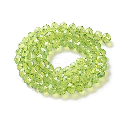 Baking Paint Transparent Glass Beads Strands DGLA-A034-J8MM-D07-1