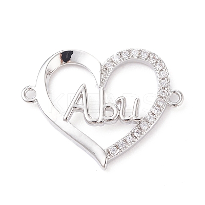 Brass Micro Pave Clear Cubic Zirconia Links ZIRC-J039-11P-1
