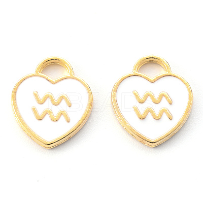 Light Gold Plated Alloy Enamel Pendants ENAM-R136-30-10-1