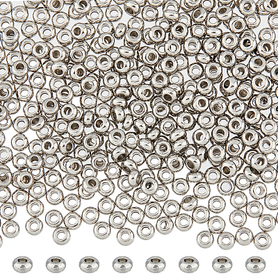 500Pcs 202 Stainless Steel Spacer Beads STAS-DC0015-09-1