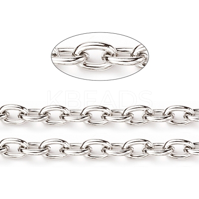 Tarnish Resistant 304 Stainless Steel Cable Chains CHS-O008-03P-1