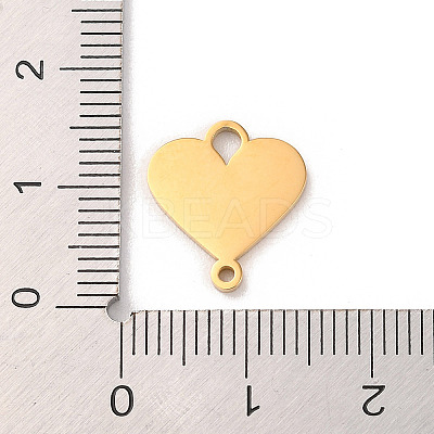 304 Stainless Steel Heart Connector Charms LS-STAS-R222-01G-1