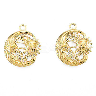 Ion Plating(IP) 201 Stainless Steel Pendants STAS-N098-231LG-1