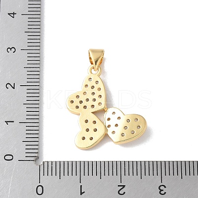 Brass Micro Pave Cubic Zirconia Pendants KK-A252-33G-02-1