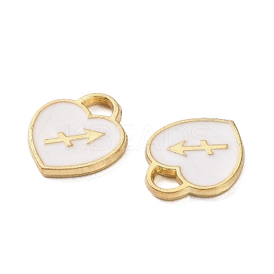 (Defective Closeout Sale: Enamel Yellowing) Golden Alloy Enamel Charms ENAM-XCP0001-47B-1