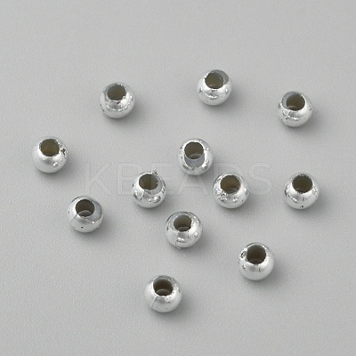 Plating Plastic Acrylic Round Beads PACR-L003-3mm-S-1