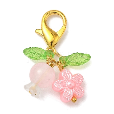 Acrylic & Glass Pendants Decorations HJEW-JM04063-1