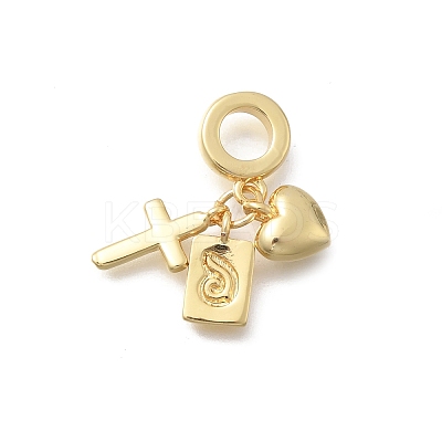 Brass European Dangle Pendants KK-D431-079B-G-1
