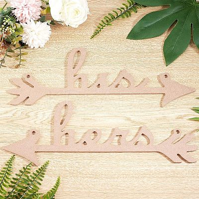 His and Hers Arrow Chair Signs Banner DIY-WH0157-34-1
