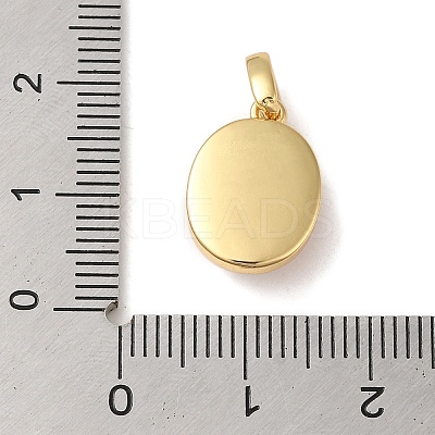 Rack Plating Brass with Synthetic Opal Pendants KK-S370-09G-01-1