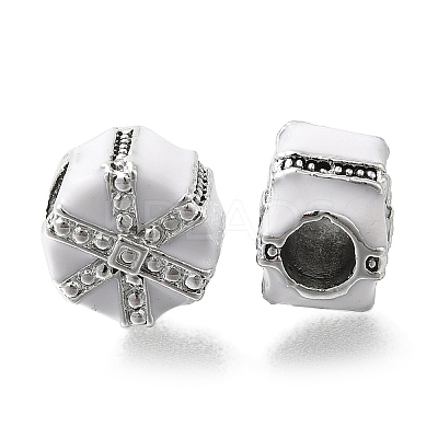 Rack Plating Alloy Enamel European Beads FIND-H005-20P-01-1