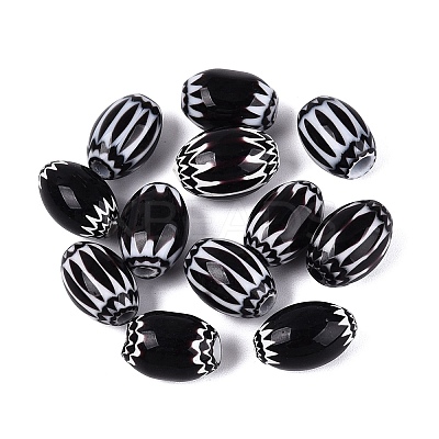 Handmade Millefiori Glass Barrel Beads LA-N002-05B-1