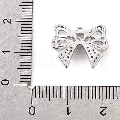 Brass Micro Pave Clear Cubic Zirconia Pendants LS-KK-K371-29C-P-1