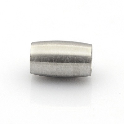 Tarnish Resistant 304 Stainless Steel Matte Surface Magnetic Clasps with Glue-in Ends LS-STAS-O042-A-23-1