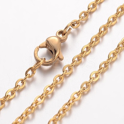 Ion Plating(IP) 304 Stainless Steel Necklace STAS-J023-02G-1