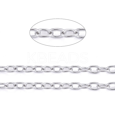 Non-Tarnish 3.28 Feet 201 Stainless Steel Cable Chains X-CHS-R008-11-1