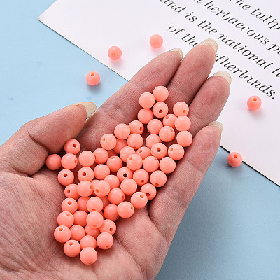 Opaque Acrylic Beads LS-MACR-S370-C8mm-SS2109-1