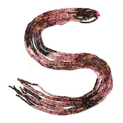 Natural Multicolor Tourmaline Beads Strands G-C226-B02-2mm-01-1