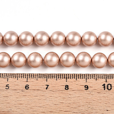 Baking Paint Pearlized Glass Pearl Bead Strands HY-N002-8mm-C02-1