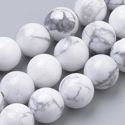Natural Howlite Beads Strands G-S259-47-6mm-1