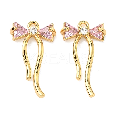 Brass Micro Pave Cubic Zirconia Pendants X-KK-A281-10G-03-1