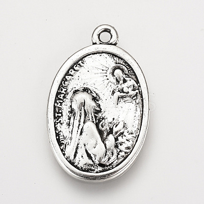 Tibetan Style Alloy Pendants X-TIBE-Q078-09AS-RS-1