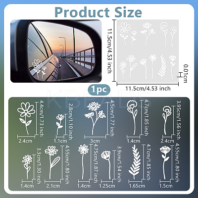 1Pc Waterproof PVC Electrostatic Stickers DIY-OC0013-20D-1