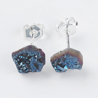 Brass Ear Stud Components EJEW-E222-C-03S-1