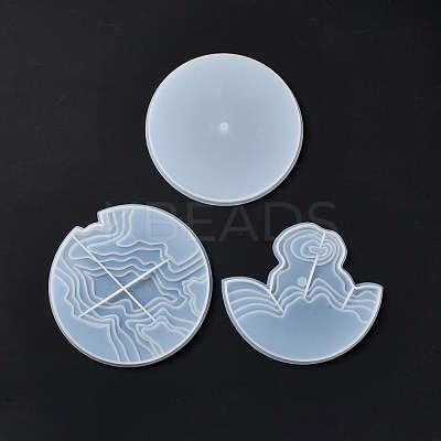 DIY Island Scenery Clock Silicone Molds DIY-E055-41-1