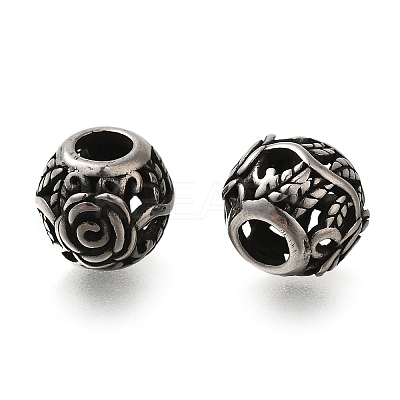 304 Stainless Steel European Beads STAS-D191-19A-AS-1