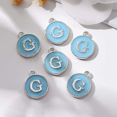 Platinum Plated Alloy Enamel Charms LS-ENAM-S118-04G-P-1