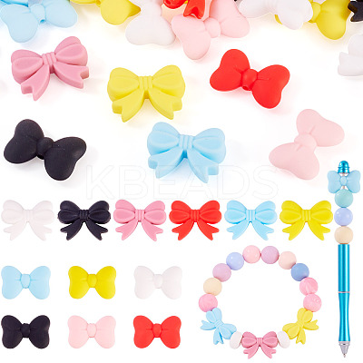 24Pcs 12 Styles Silicone Beads SIL-TA0002-93-1