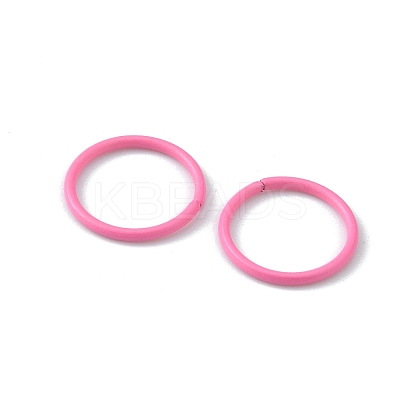 100Pcs Baking Paint Zinc Alloy Open Jump Rings FIND-WH0032-85B-10-1
