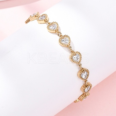 304 Stainless Steel Link Chain Bracelets for Women BJEW-A047-03G-1