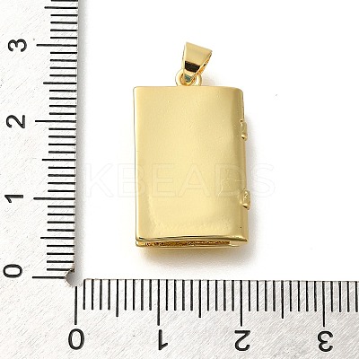 Rack Plating Brass Locket Pendants X-KK-Z086-49G-1